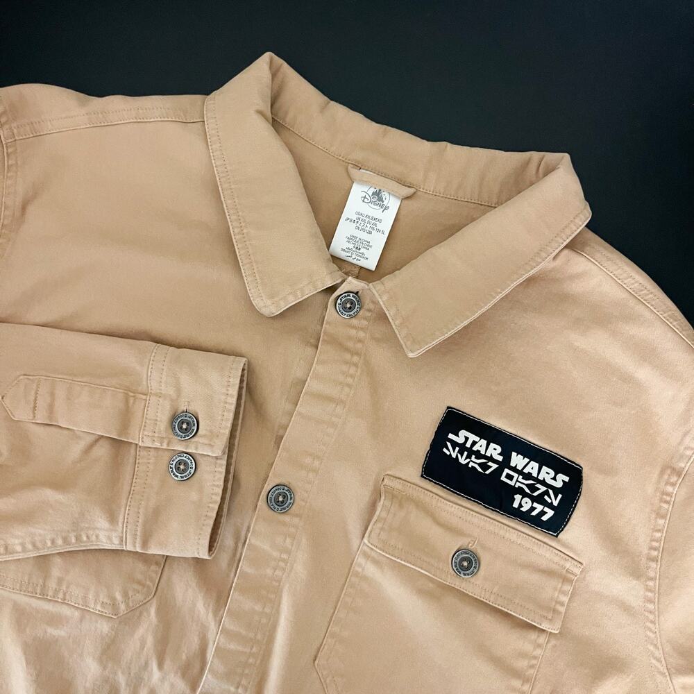 Disney Star Wars Shirt Jacket Mens XXL Alliance Starbird Millennium Falcon Patch
